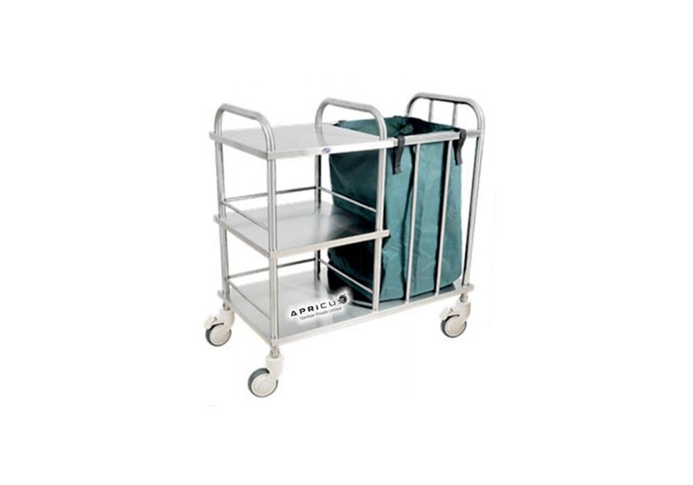 Clean linen transfer trolley SS